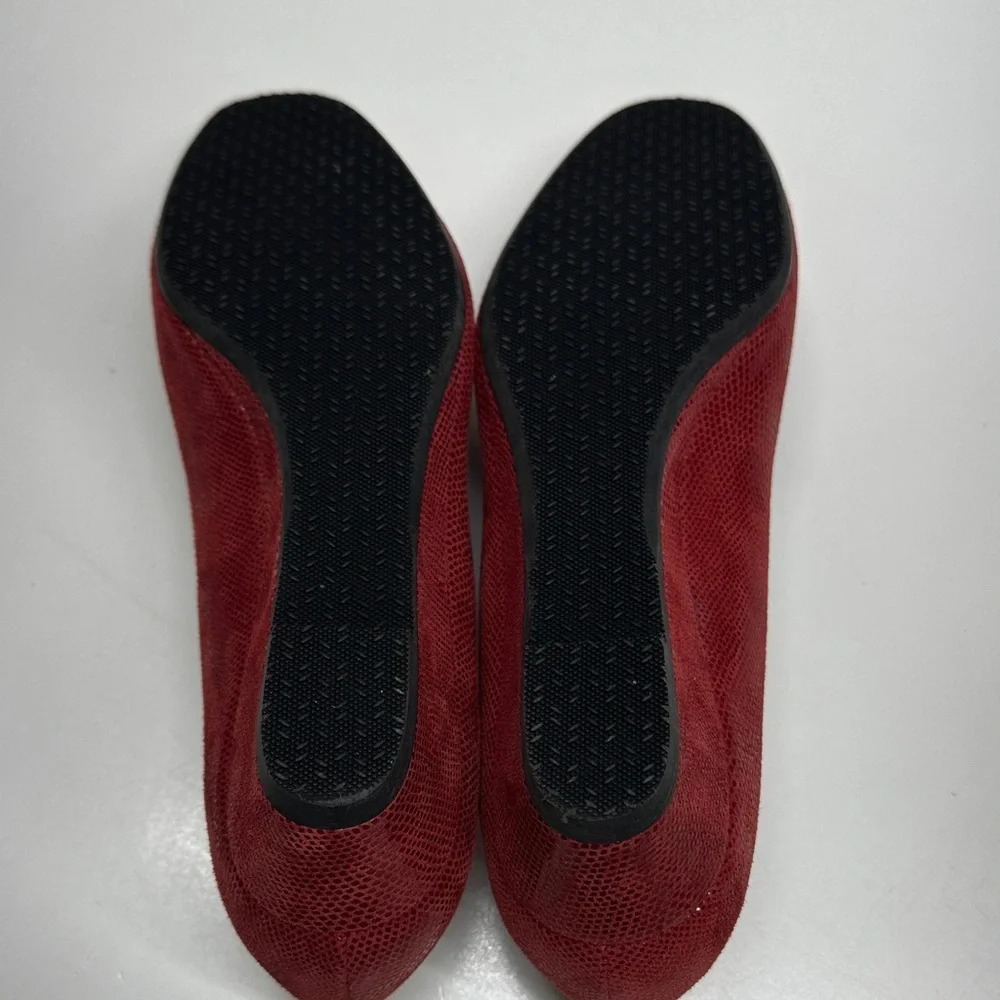 SAS Sofia Wedges Dress Pumps Shoes Snakeskin Leather Red New Size 8.5 Narrow